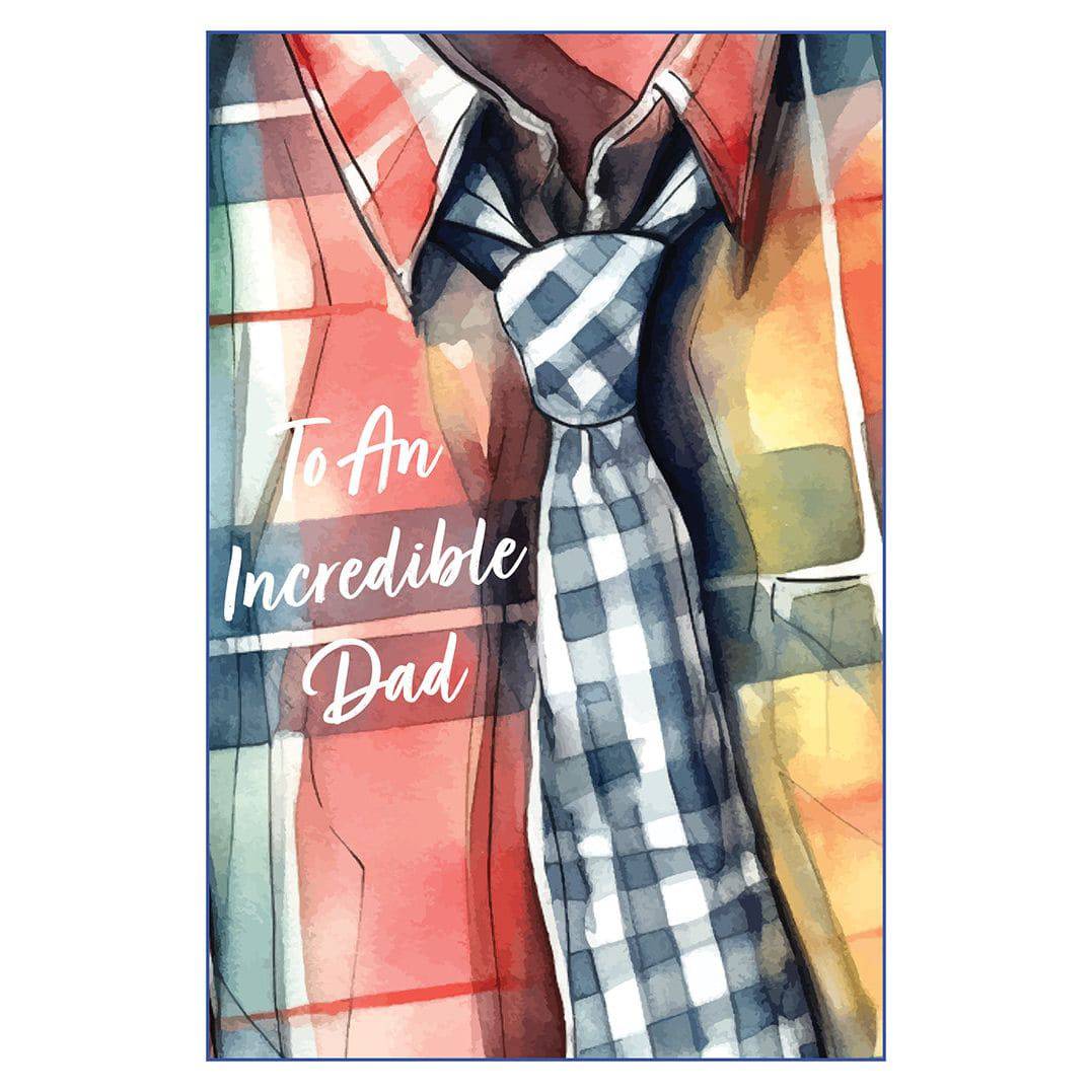 Pictura Father's Day plaid shirt card featuring a colorful plaid shirt design for celebrating dads.